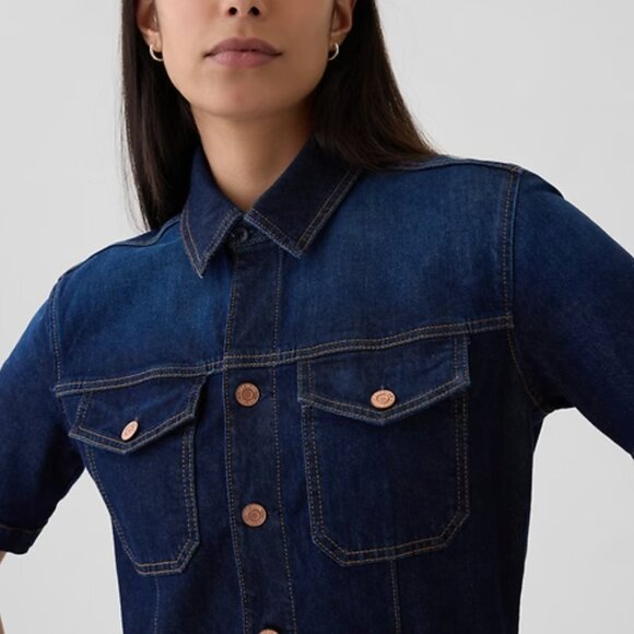 GAP || DENIM JUMPSUIT - Picture 1 of 5